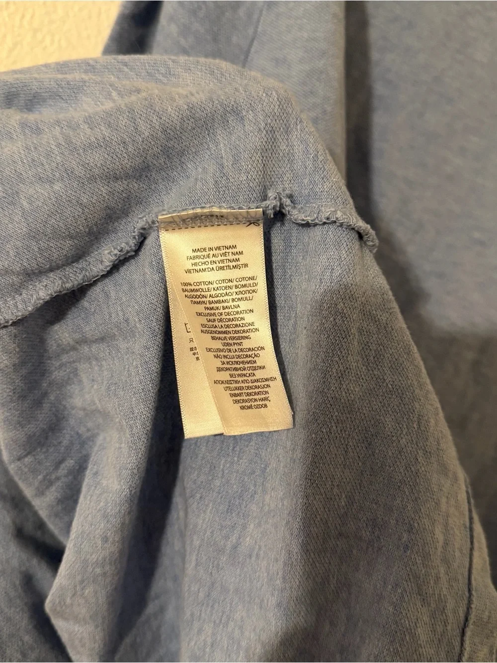 Ralph Lauren Men’s Heather Light Blue Polo Shirt Embroidered Pony Size Large
